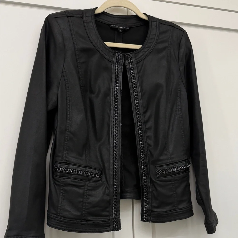 White House Black Market Black coated Jacket - Picture 1 of 2